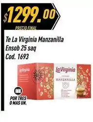 Supermercados Comodin La virginia - te manzanilla ensob 25 saq cod. 1693 oferta