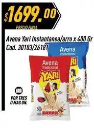 Supermercados Comodin Avena yari instantanea/arro x 400 gr cod. 30103/26181 oferta