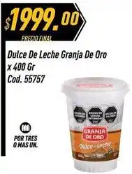 Supermercados Comodin Granja de oro - dulce de leche oferta