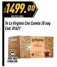 Supermercados Comodin La virginia - te con canela 20 saq cod. 81621 oferta