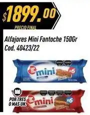 Supermercados Comodin Fantoche - alfajores mini 150gr cod. 40423/22 oferta