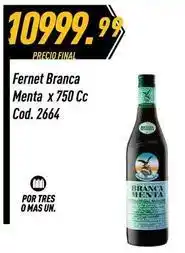 Supermercados Comodin Branca - fernet menta cod. 2664 oferta