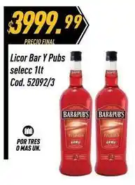 Supermercados Comodin Bar & pubs - licor bar y pubs selecc 1lt cod. 52092/3 oferta