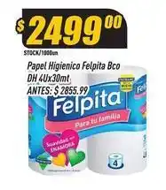 Supermercados Comodin Felpita - papel higienico bco dh 4ux30mt oferta