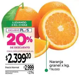 La Anonima Naranja granel oferta