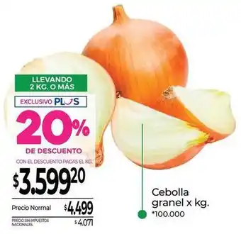 La Anonima Cebolla granel x kg oferta