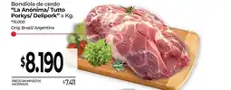 La Anonima Bondiola de cerdo oferta