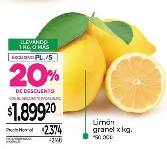La Anonima Limón granel x kg oferta