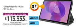 La Anonima Tablet one gris + case oferta