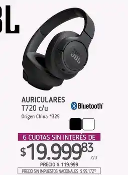 La Anonima Jbl - auriculares t720 c/u oferta
