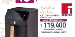 La Anonima Origen - freidora de aire 6,5 lts bg-51018-gy oferta