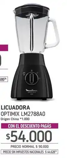 La Anonima Moulinex - licuadora optimix lm2788a0 oferta