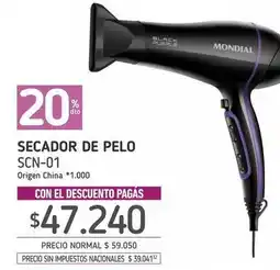 La Anonima Mondial - secador de pelo scn-01 oferta