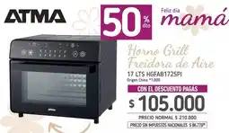 La Anonima Atma - horno grill freidora de aire 17 lts hgfab1725pi oferta