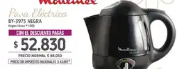 La Anonima Moulinex - pava eléctrica by-3975 negra oferta