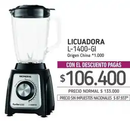 La Anonima Mondial - licuadora l-1400-gi oferta