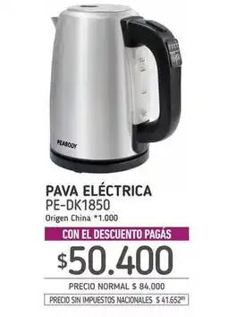 La Anonima Peabody - pava eléctrica pe-dk1850 oferta