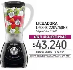 La Anonima Mondial - licuadora l-98-b oferta