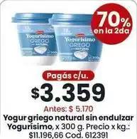 Coto Yogurísimo - yogur griego natural sin endulzar oferta