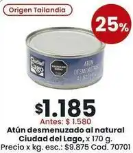 Coto Ciudad del lago - atún desmenuzado al natural oferta
