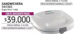 La Anonima Smartlife - sandwichera sw3383 oferta