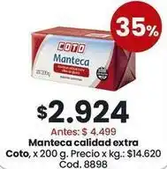 Coto Coto - manteca oferta