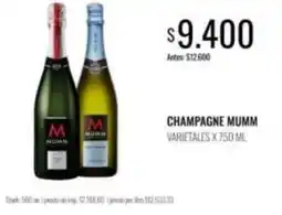 Supermercados Tadicor Mumm - champagne varietales oferta