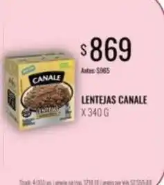 Supermercados Tadicor Canale - lentejas oferta