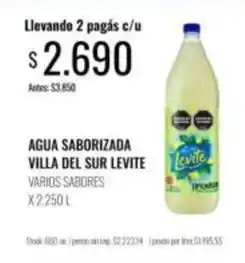 Supermercados Tadicor Villa del sur - agua saborizada oferta