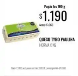 Supermercados Tadicor Queso tybo paulina oferta