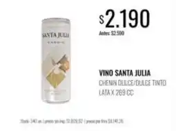 Supermercados Tadicor Santa julia - vino santa julia chenin dulce/dulce tinto lata oferta