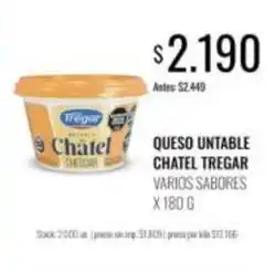 Supermercados Tadicor Tregar - queso untable chatel oferta