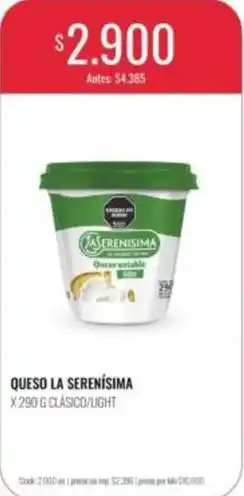 Supermercados Tadicor La serenísima - queso untable oferta