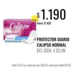 Supermercados Tadicor Calipso - protector diario oferta