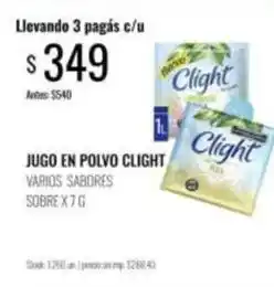 Supermercados Tadicor Clight - jugo en polvo oferta