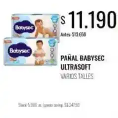 Supermercados Tadicor Babysec - pañal ultrasoft oferta