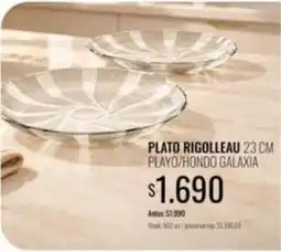 Supermercados Tadicor Rigolleau - plato rigolleau 23 cm playo/hondo galaxia oferta