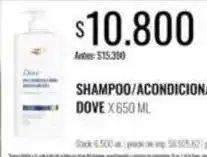 Supermercados Tadicor Dove - shampoo/acondicionador oferta