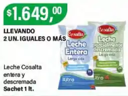 Supermercados Damesco Cosalta leche entera y descremada oferta