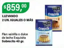 Supermercados Damesco Exquisita flan vainilla o dulce de leche oferta