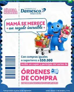 Supermercados Damesco Damesco órdenes de compra oferta