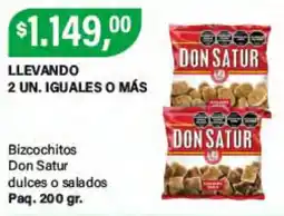 Supermercados Damesco Don satur bizcochitos dulces o salados oferta