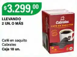 Supermercados Damesco Cabrales café en saquitos oferta