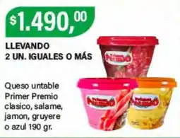 Supermercados Damesco Primer premio queso untable clasico, salame, jamon, gruyere o azul oferta