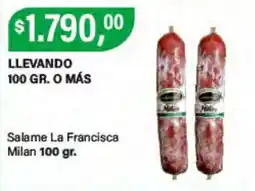 Supermercados Damesco Salame la francisca milan oferta