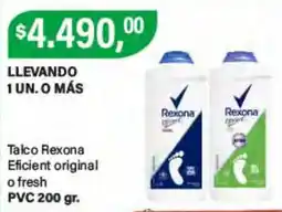 Supermercados Damesco Rexona talco efficient original o fresh oferta