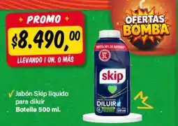 Supermercados Damesco Skip jabón liquido para diluir oferta