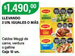 Supermercados Damesco Maggi caldos de carne, verdura o gallina oferta