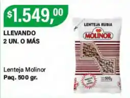 Supermercados Damesco Molinor lenteja rubia oferta
