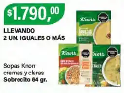 Supermercados Damesco Knorr sopas cremas y claras oferta